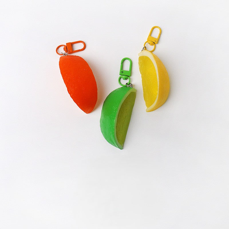 Citrus Slice Resin Keychain Charm - view 1