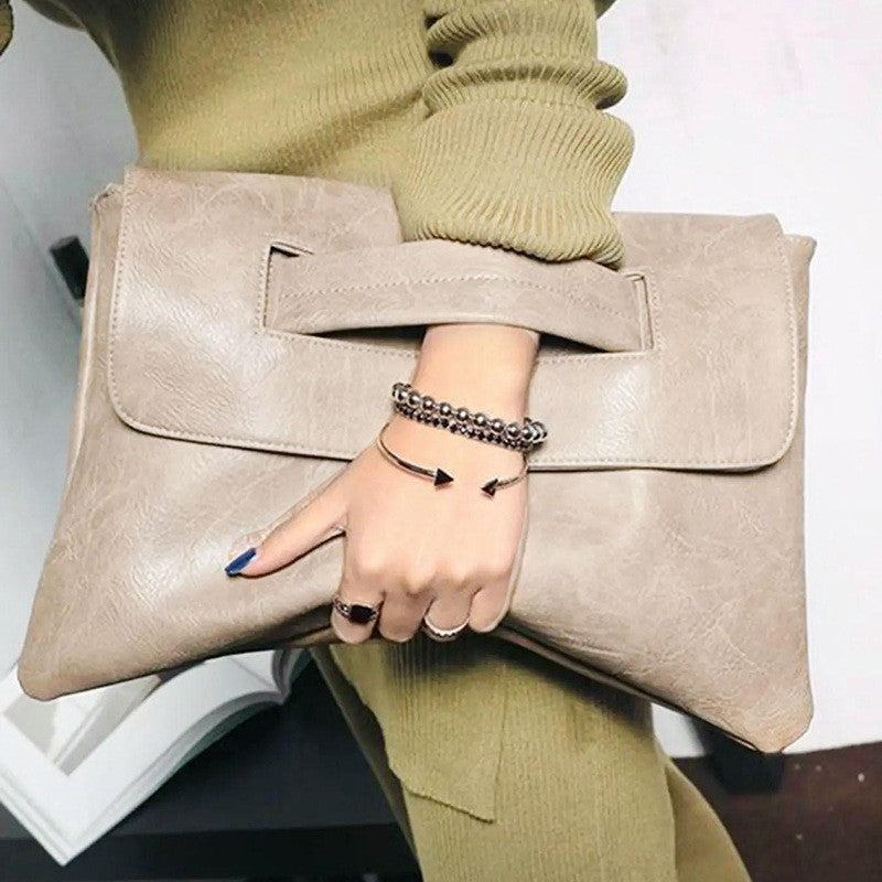Oversized Envelope Clutch With Cut-Out Handle