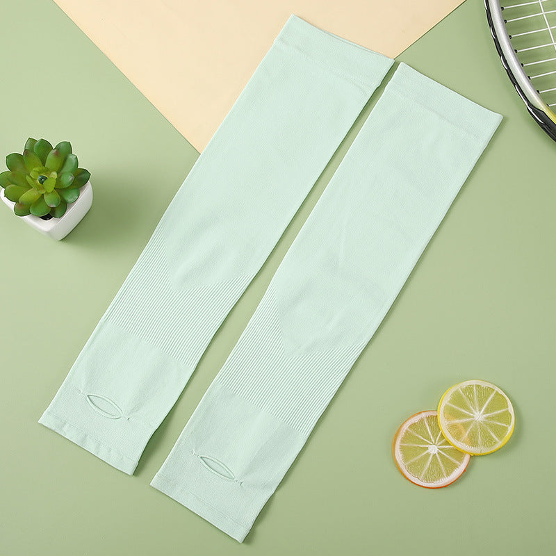 Long Cooling Sun Protection Arm Gloves - Mint