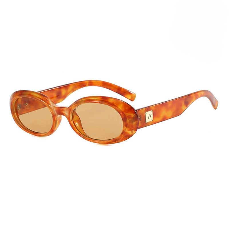 Retro Oval Small Frame Sunglasses - Decor