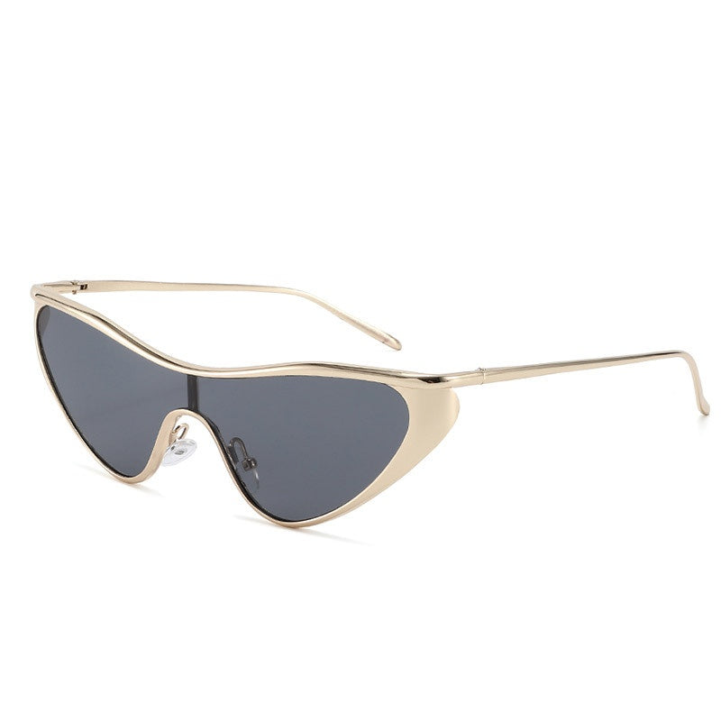 Futuristic Shield Lens Cat Eye Sunglasses - Color_01