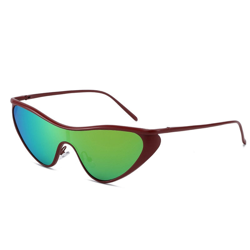 Futuristic Shield Lens Cat Eye Sunglasses - Color_04