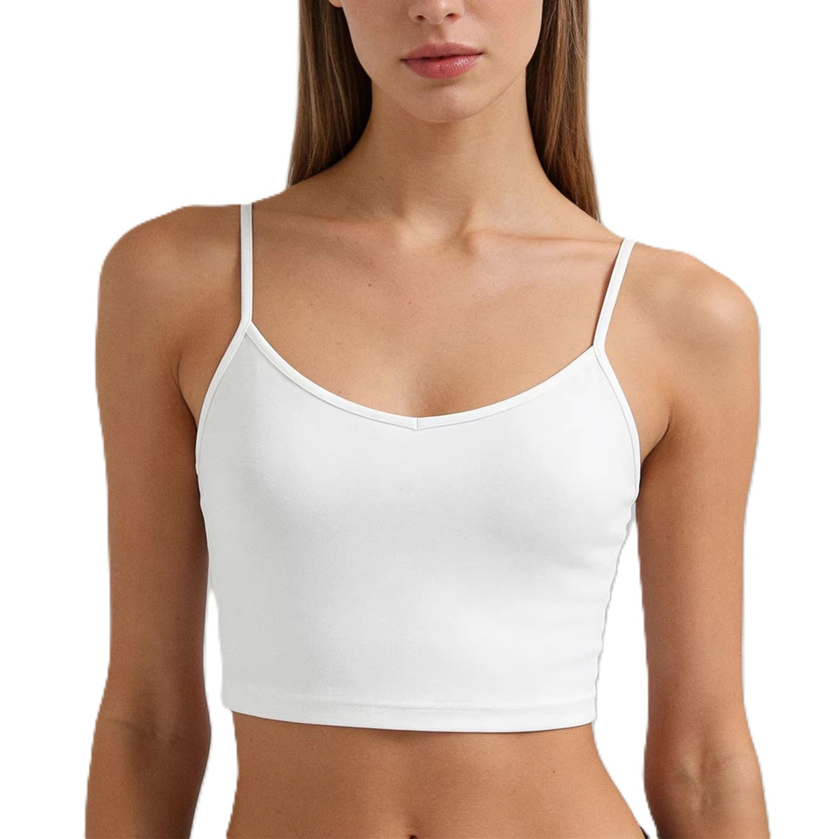 Seamless Cropped Camisole With Spaghetti Straps