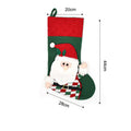 Plush 3D Character Christmas Stocking Decoration - Santa