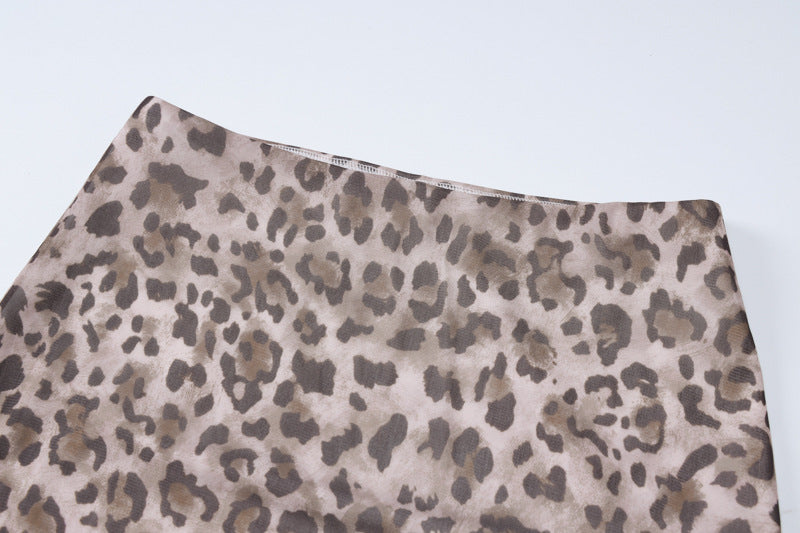 Leopard Print Bodycon Maxi Skirt - Leopard - 3