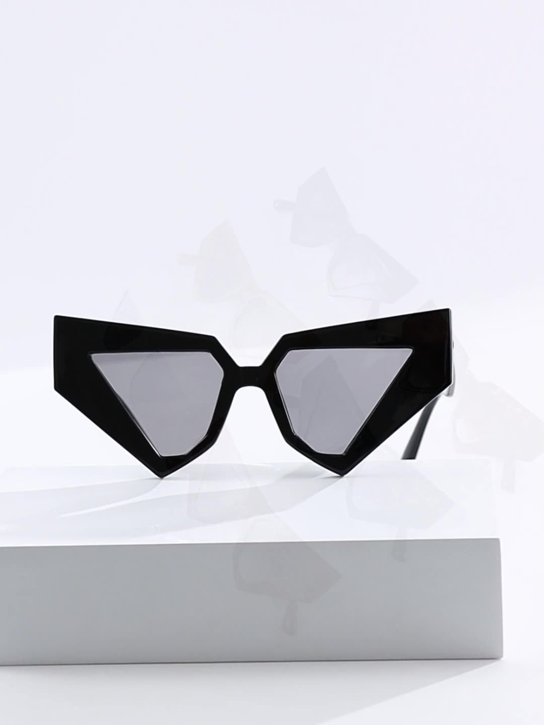Angular Geometric Cat Eye Sunglasses