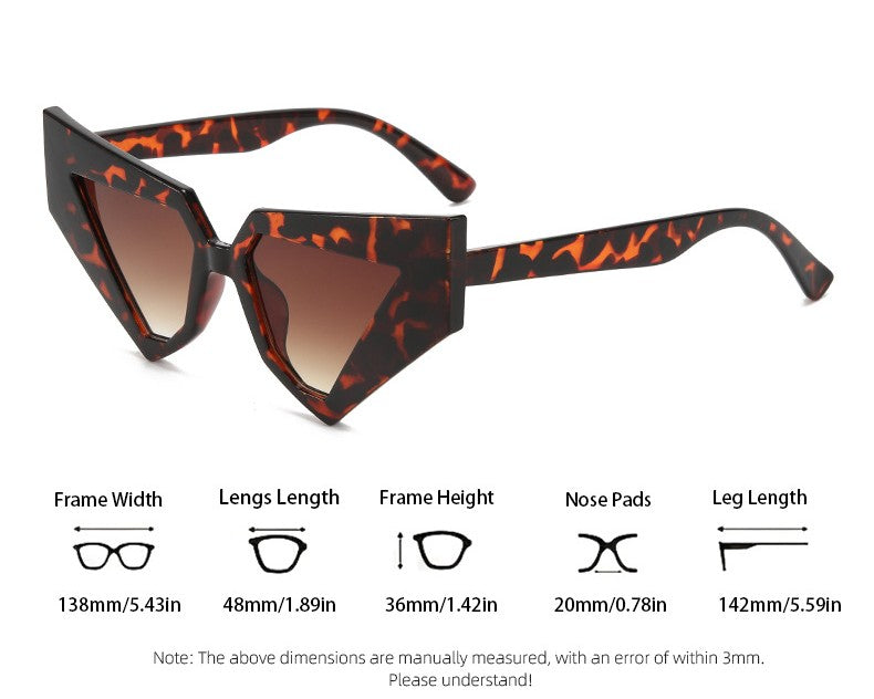 Angular Geometric Cat Eye Sunglasses - view 1