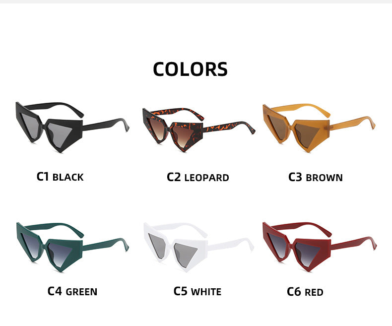 Angular Geometric Cat Eye Sunglasses - view 5