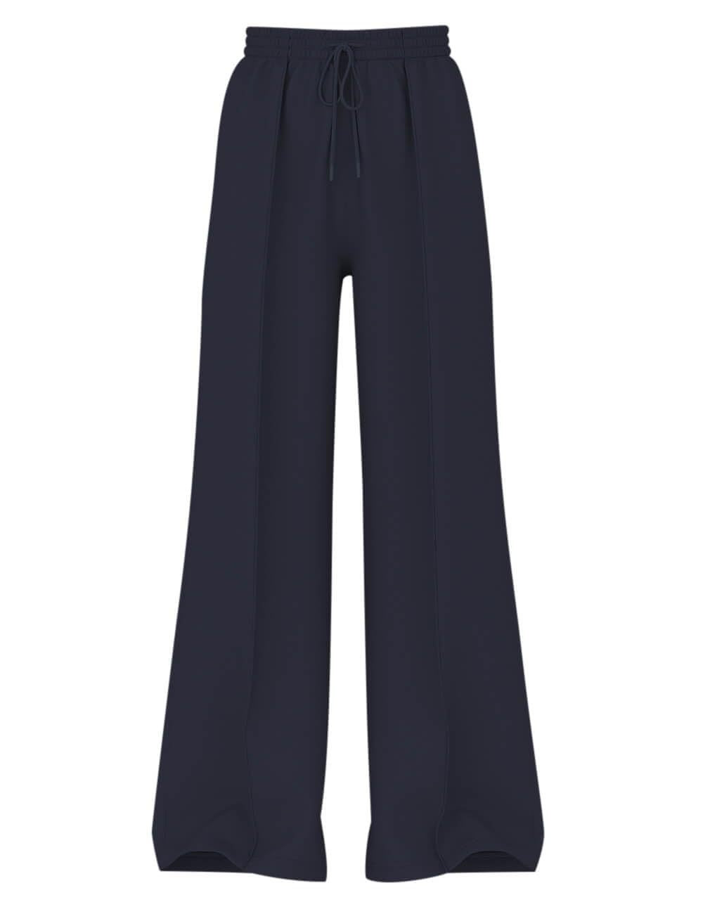 Seam Front Drawstring Wide Leg Sweatpants