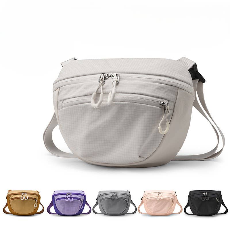Half Moon Zip Crossbody Sling Bag
