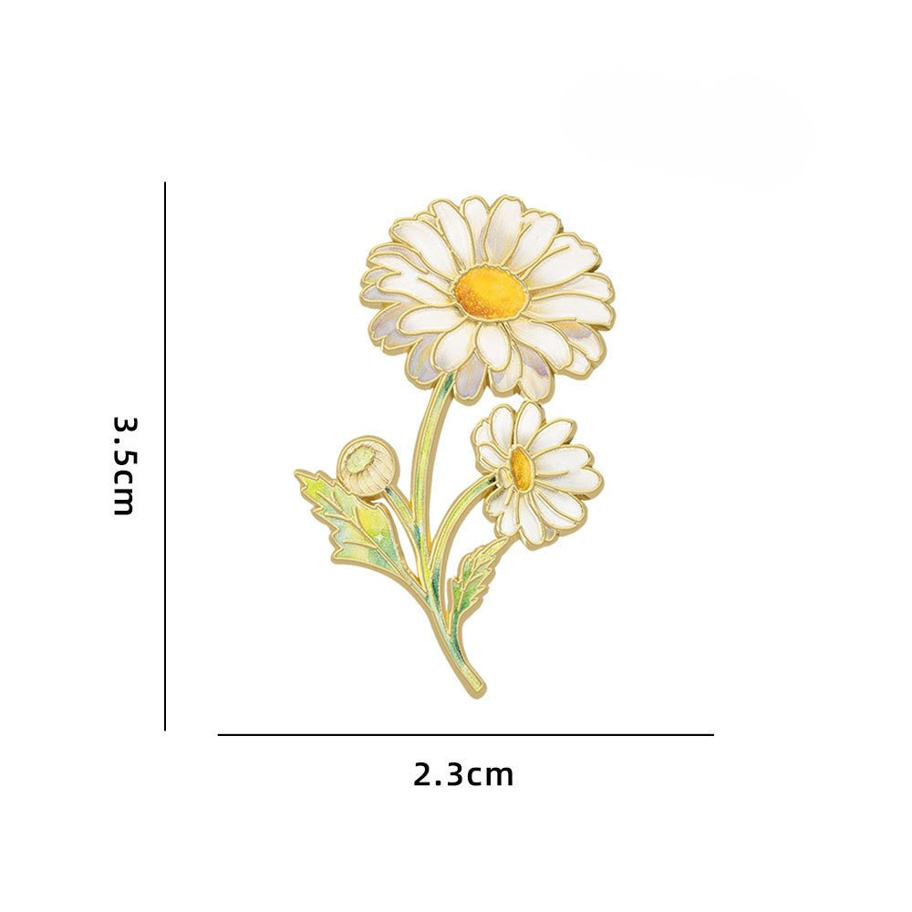 Garden Bloom Enamel Brooch Pin Twelve Styles - C1