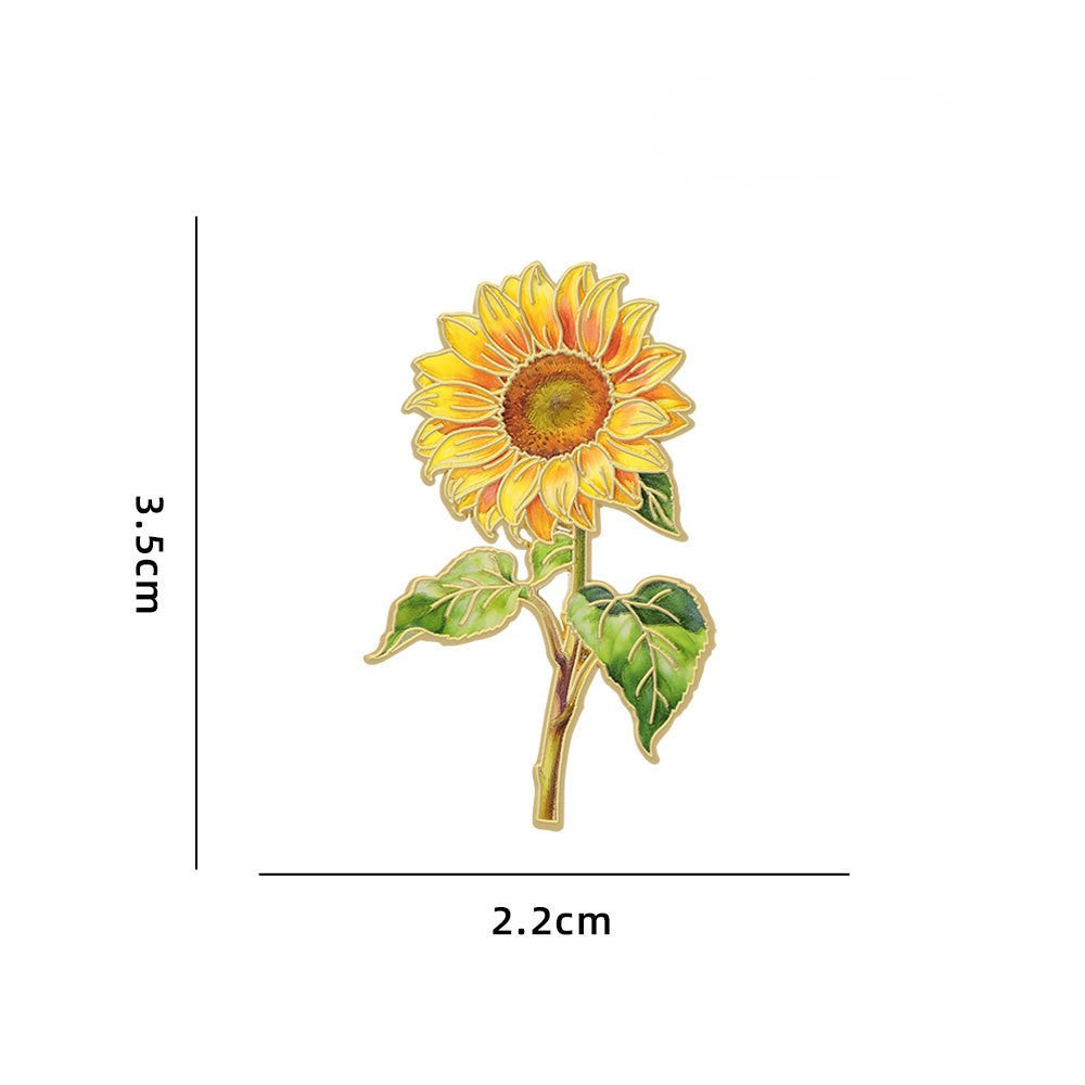 Garden Bloom Enamel Brooch Pin Twelve Styles - C11