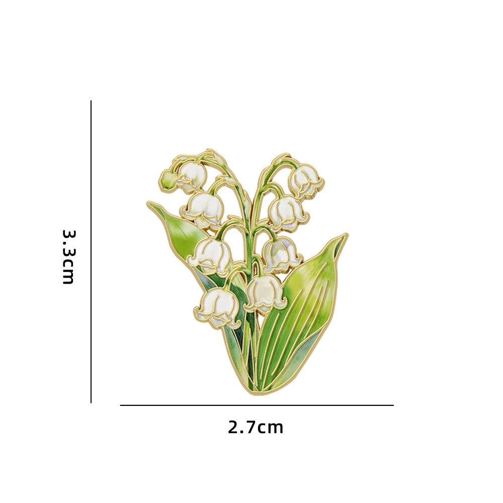 Garden Bloom Enamel Brooch Pin Twelve Styles - C2