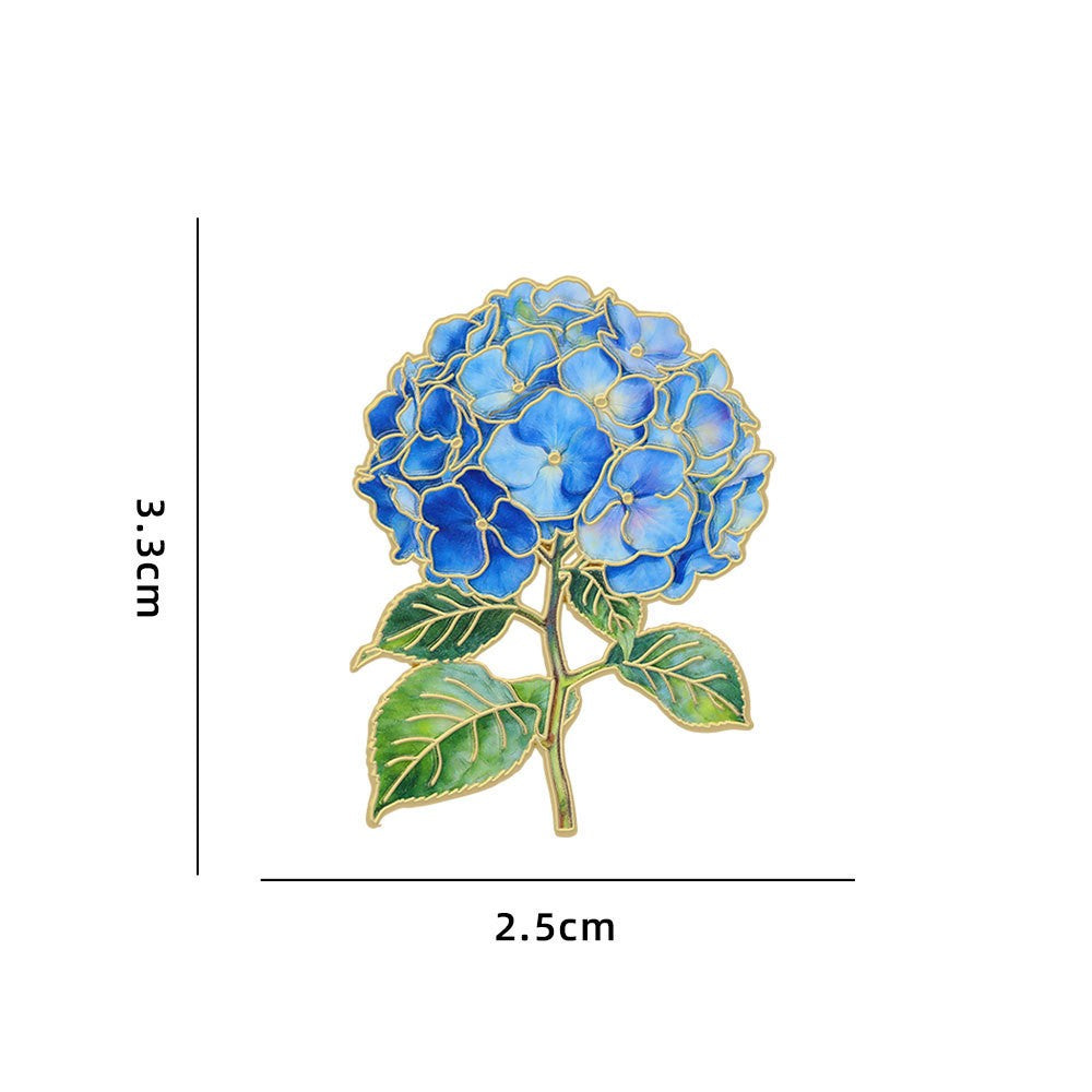 Garden Bloom Enamel Brooch Pin Twelve Styles - C6