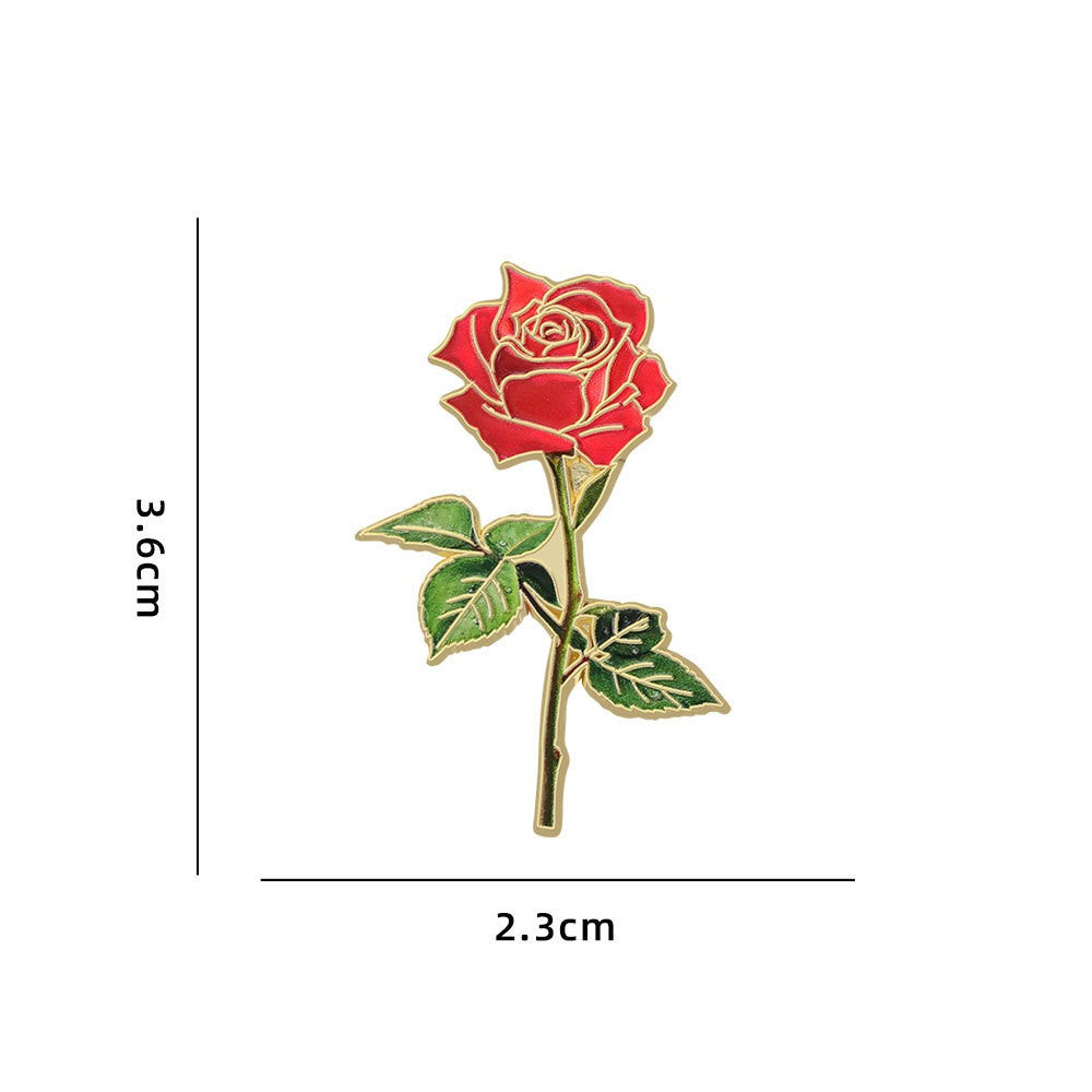 Garden Bloom Enamel Brooch Pin Twelve Styles - C8