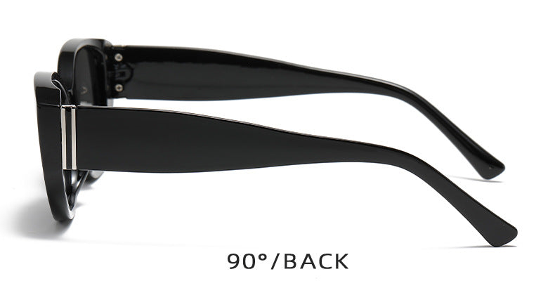 Bold Acetate Cat-Eye Sunglasses in Retro Earth Tones - view 5