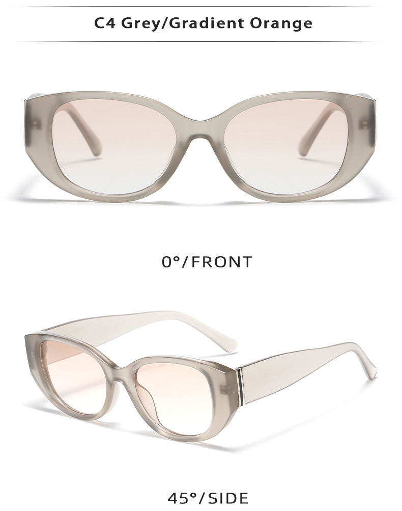 Bold Acetate Cat-Eye Sunglasses in Retro Earth Tones - view 8
