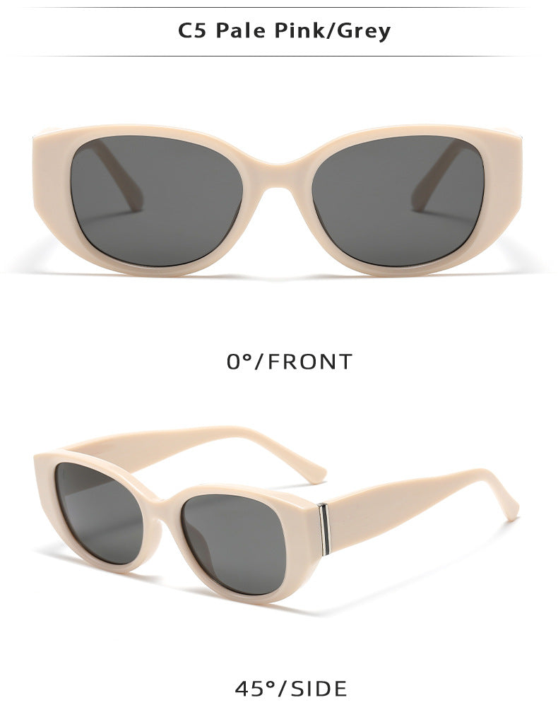Bold Acetate Cat-Eye Sunglasses in Retro Earth Tones - view 9