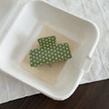 Polka Dot Hair Claw Clip with Glossy Finish - Green