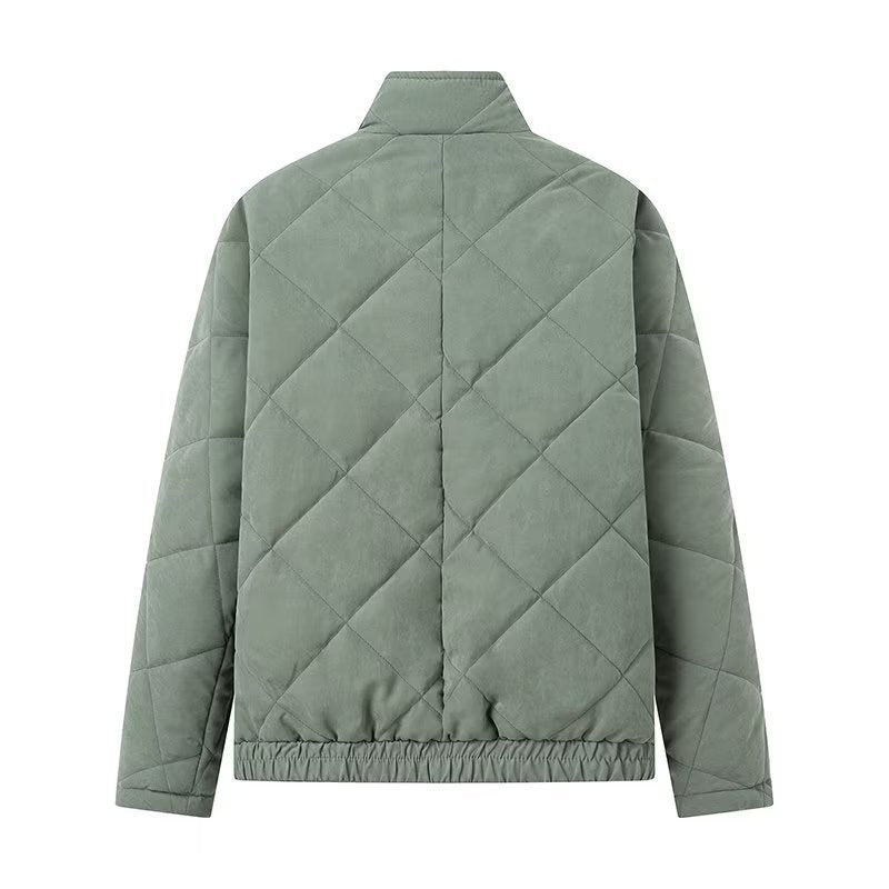 Lightweight Quilted Button Front Jacket - Bean - 2