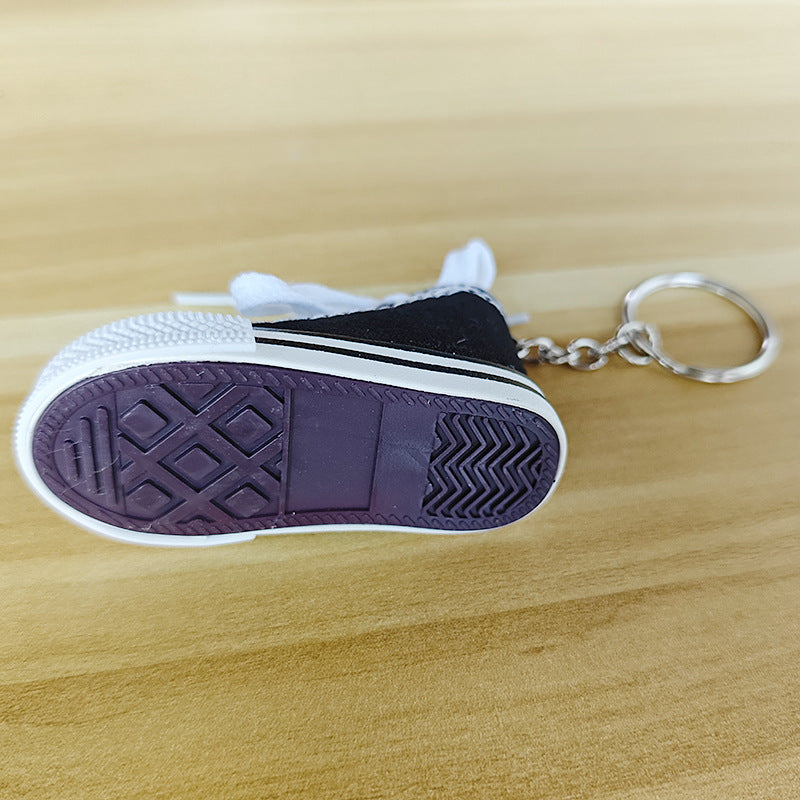 Mini High-Top Sneaker Keychain - Black - 2