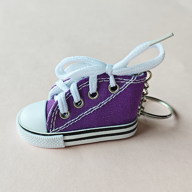 Mini High-Top Sneaker Keychain - Purple
