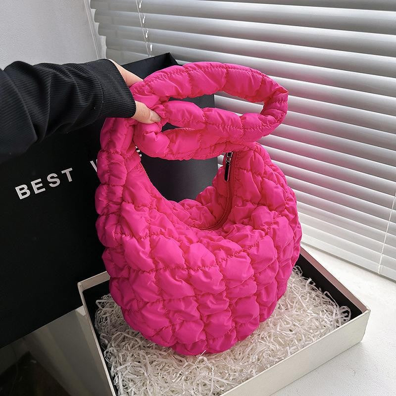Quilted Puffer Cloud Hobo Shoulder Bag