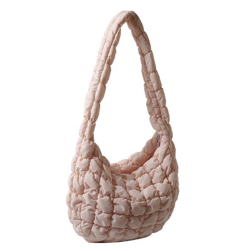 Quilted Puffer Cloud Hobo Shoulder Bag