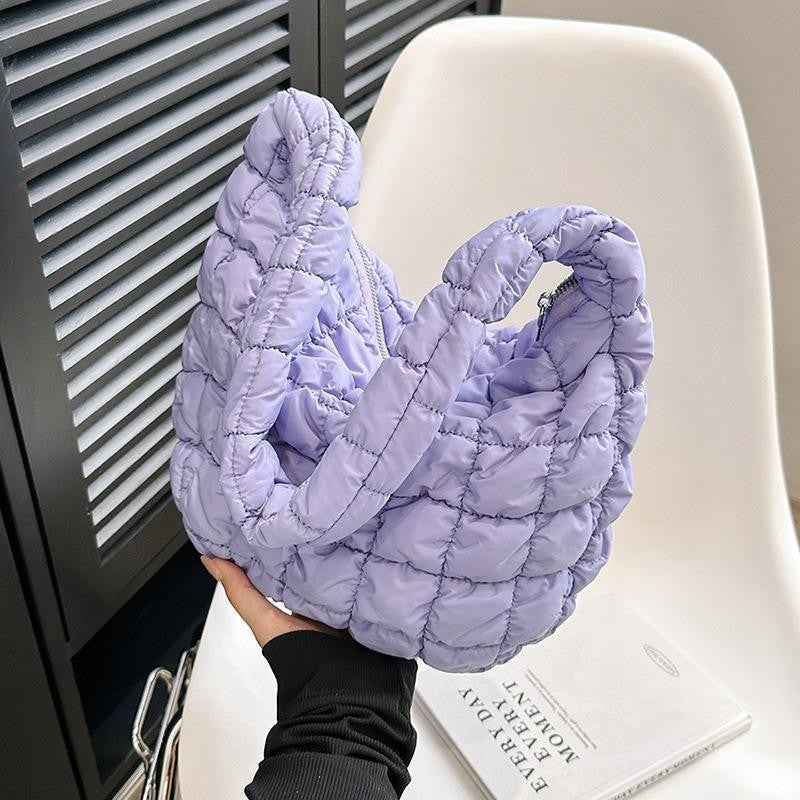 Quilted Puffer Cloud Hobo Shoulder Bag