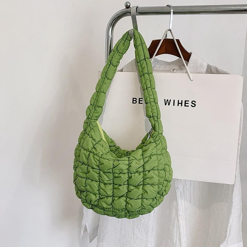 Quilted Puffer Cloud Hobo Shoulder Bag