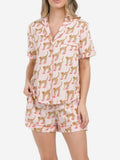Seashell and Leopard Print Pajama Set - Leopard