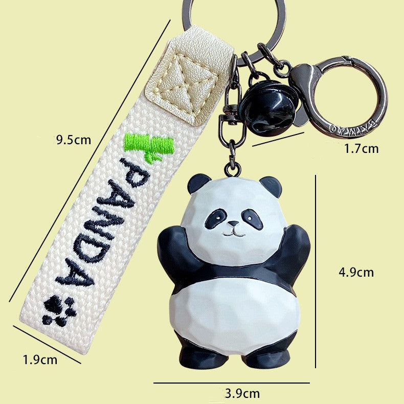 Faceted Panda Charm Wristlet Keychain - view 1