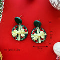 Handmade Clay Holiday Dangle Earrings - NO-A