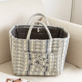 Padded Toile Print Tote With Top Handles - Color_07