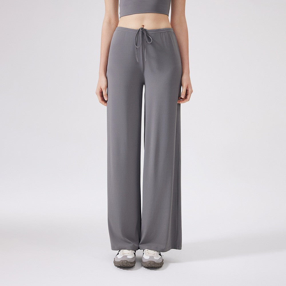 Cooling Stretch Drawstring Wide Leg Yoga Pants