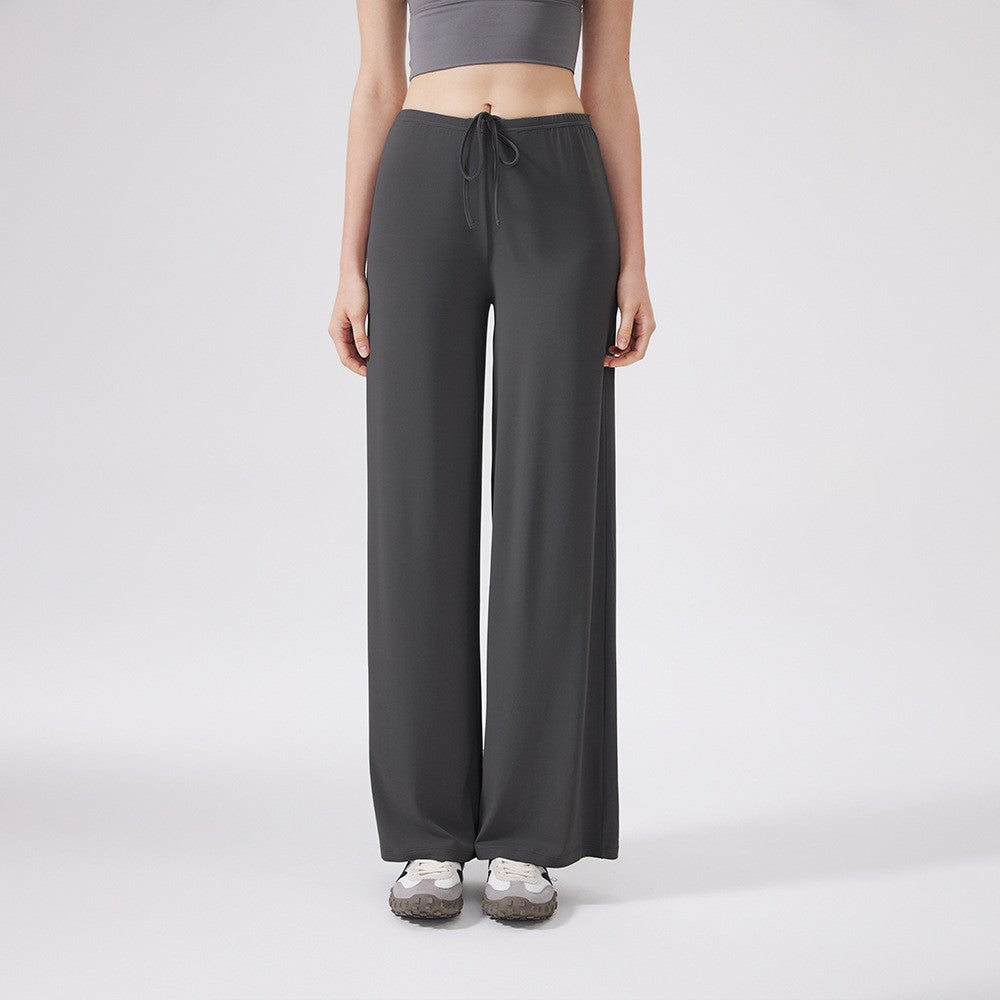 Cooling Stretch Drawstring Wide Leg Yoga Pants