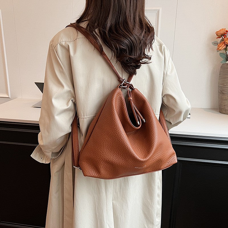 Convertible Pebbled Hobo Bag and Backpack