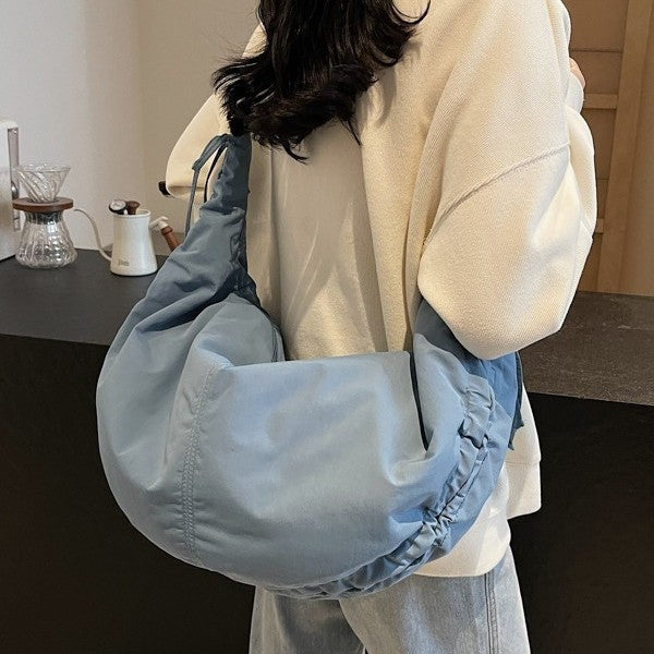Oversized Nylon Crescent Shoulder Bag