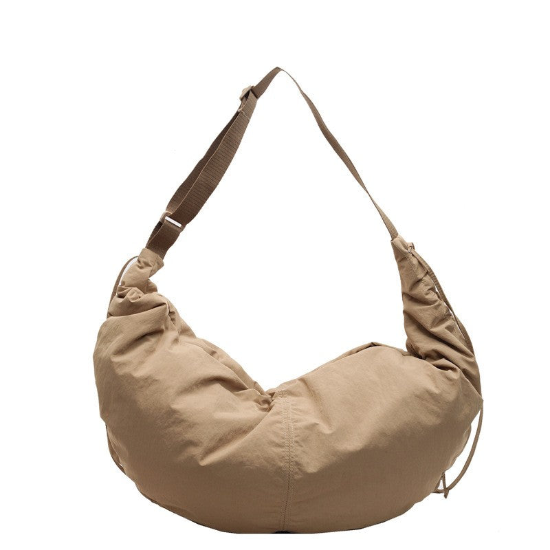 Oversized Nylon Crescent Shoulder Bag