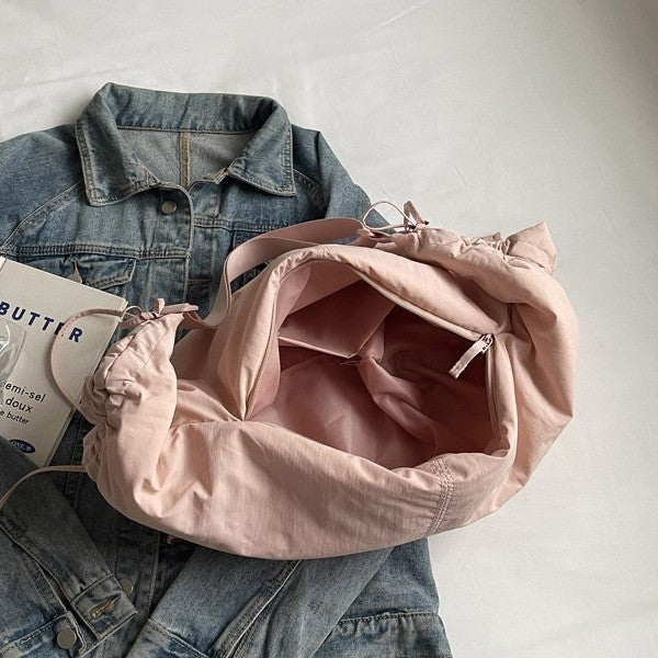 Oversized Nylon Crescent Shoulder Bag