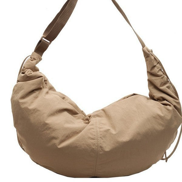 Oversized Nylon Crescent Shoulder Bag