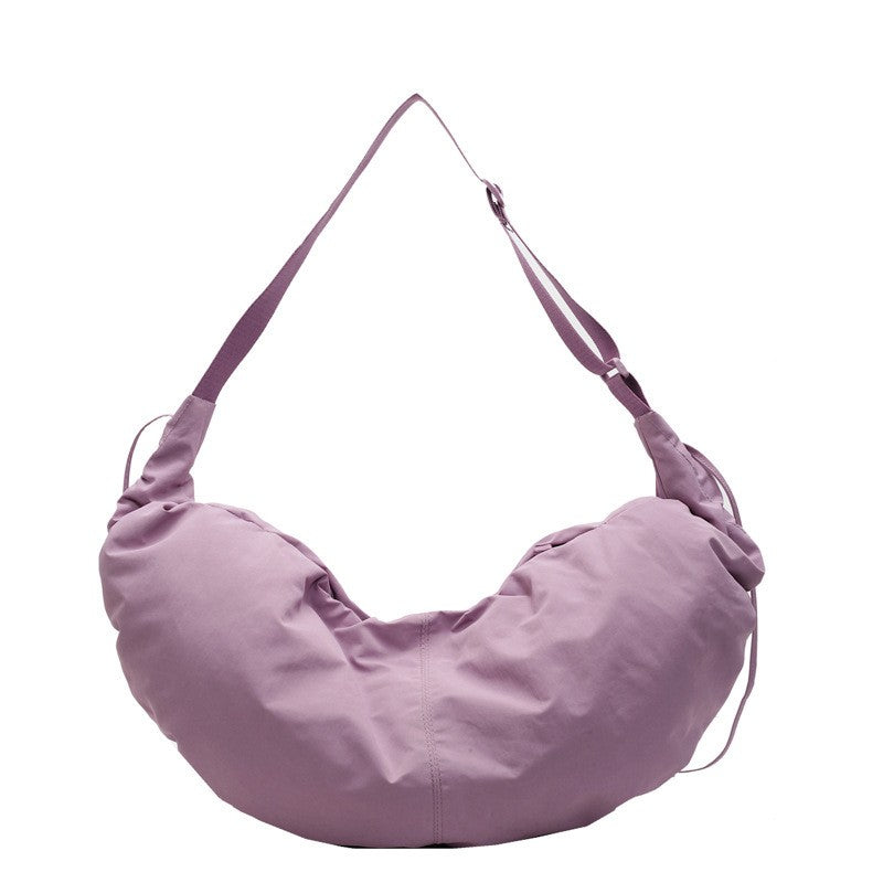 Oversized Nylon Crescent Shoulder Bag