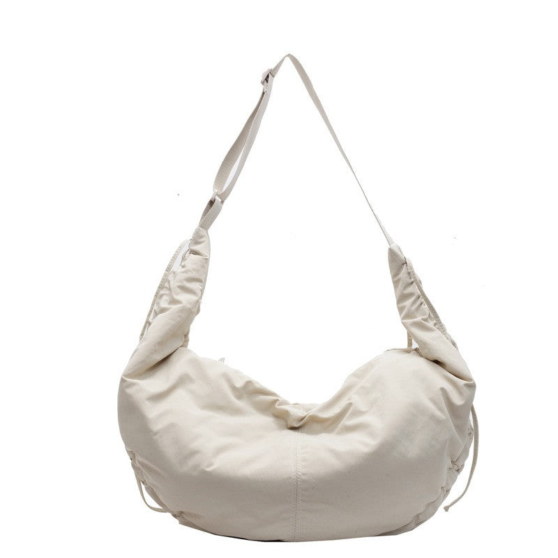 Oversized Nylon Crescent Shoulder Bag
