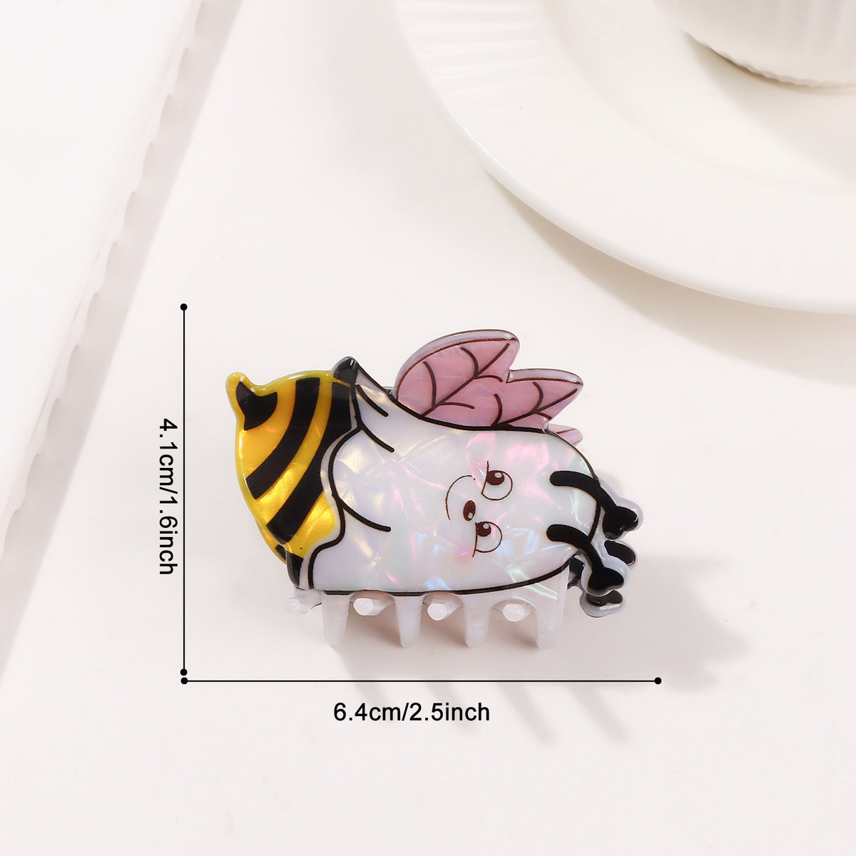 Cute Bumblebee Ghost Claw Hair Clip - C4