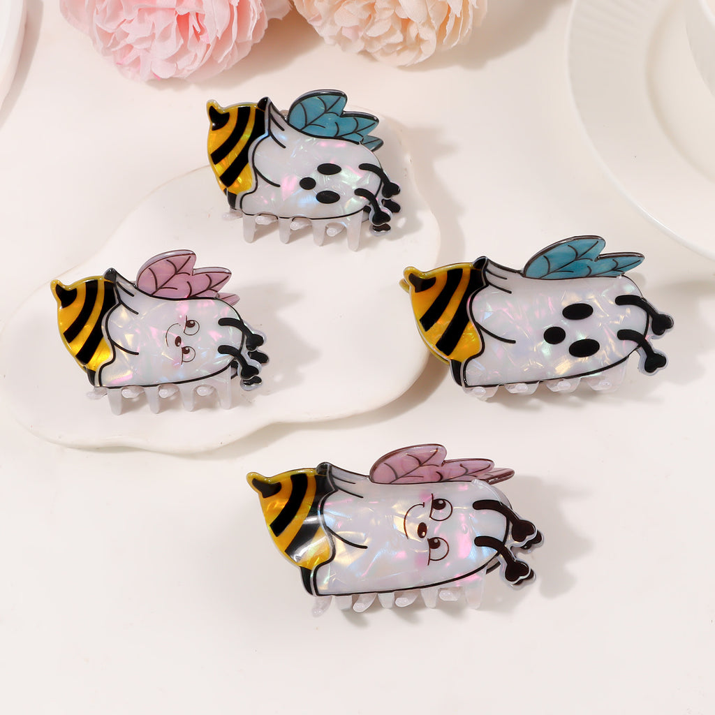 Cute Bumblebee Ghost Claw Hair Clip