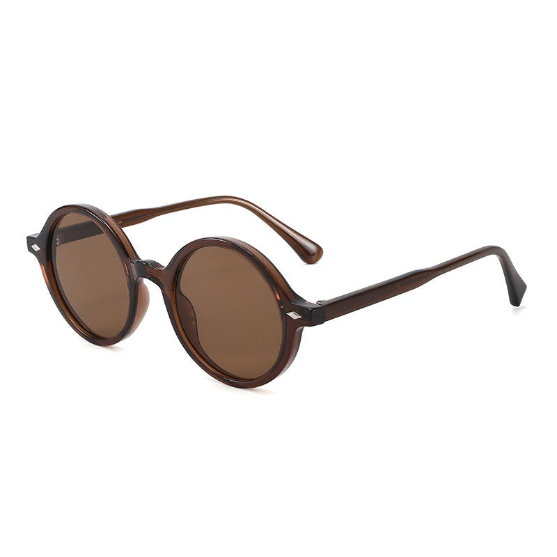 Round Keyhole Bridge Retro Sunglasses - Color_02
