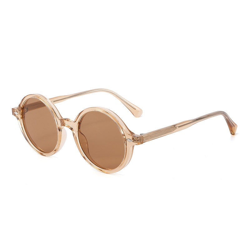 Round Keyhole Bridge Retro Sunglasses - Color_03