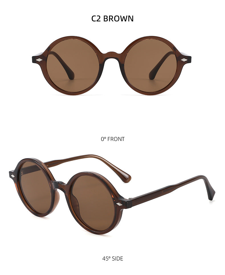 Round Keyhole Bridge Retro Sunglasses