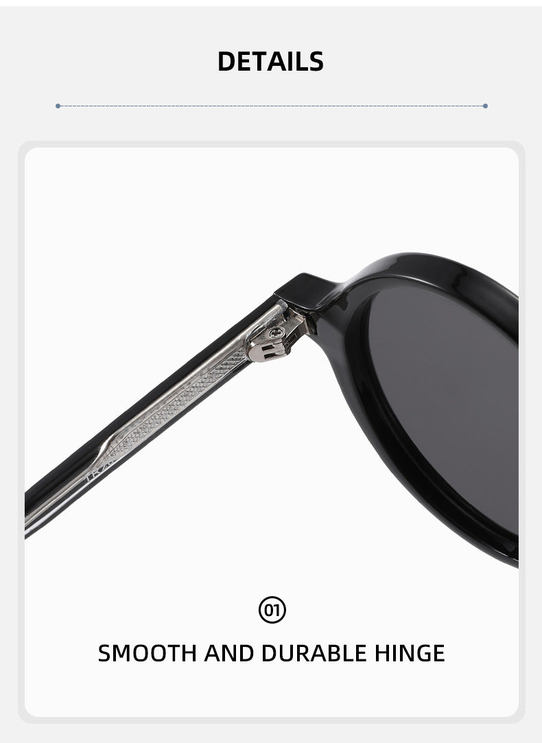 Round Keyhole Bridge Retro Sunglasses - view 2