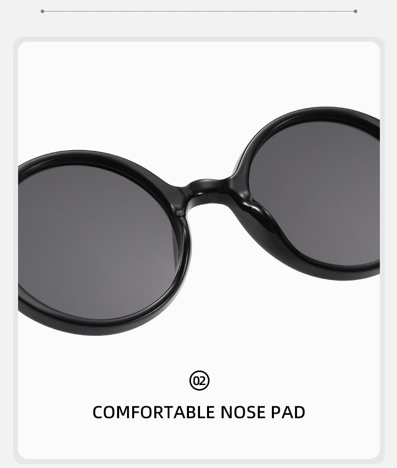 Round Keyhole Bridge Retro Sunglasses - view 3
